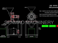 30B ειδική μηχανή θραυστήρων για ολόκληρα σιτάρια τροφίμων σκονών τα αλέθοντας